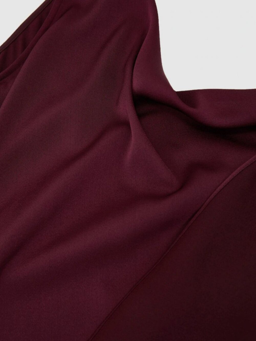 REISS Winnie Asymmetric Maxi Dress Gown Berry Red Cape-Detail Cocktail Event - Picture 6 of 11